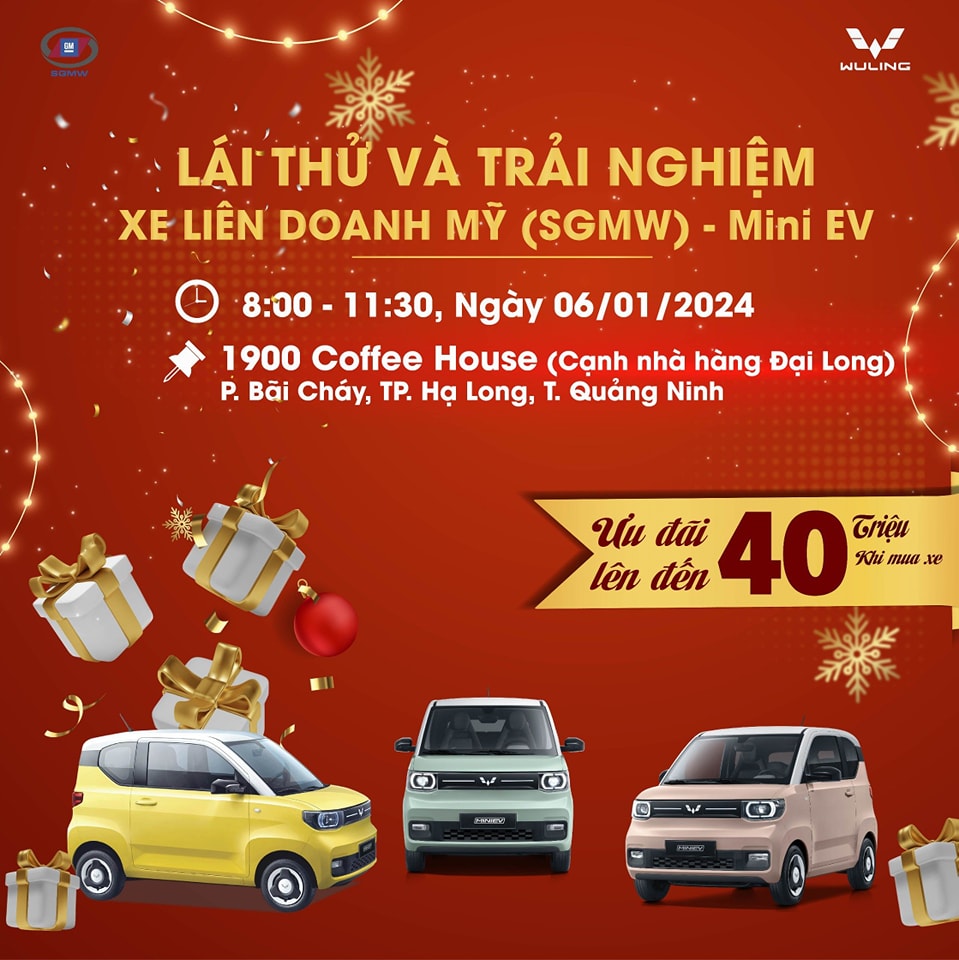 Lái thử xe ô tô điện Wuling ở Quảng Ninh